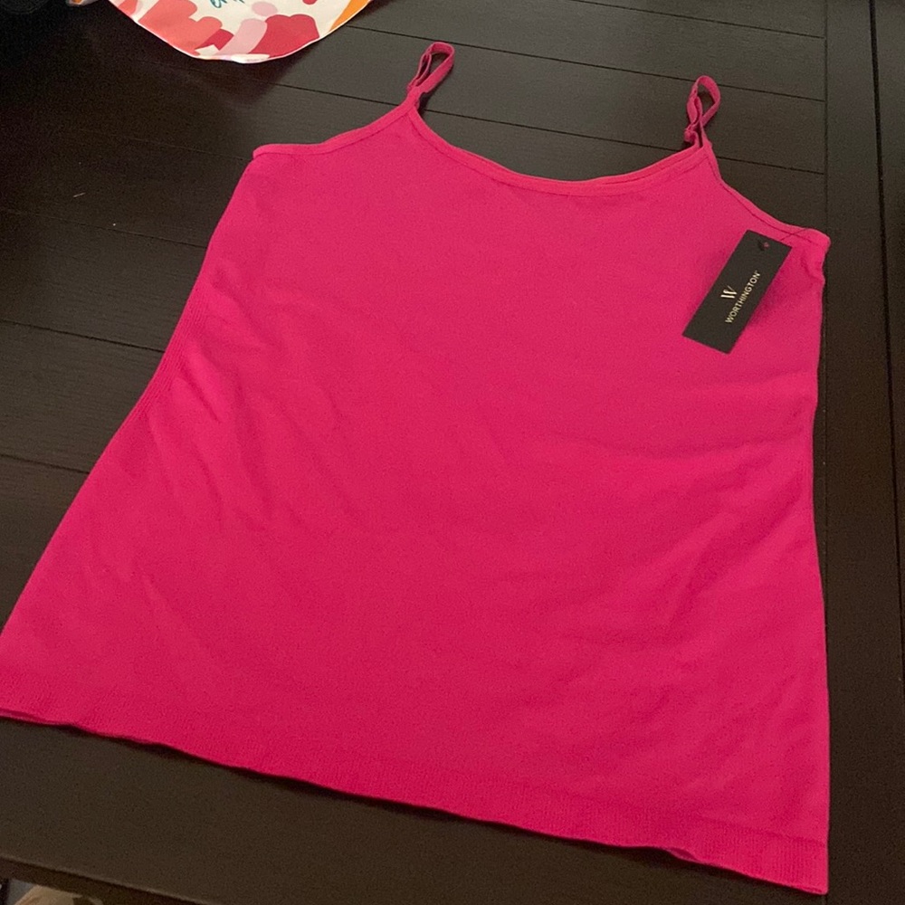 PINK COMPRESSION LIKE TANK TOP SZ L/XL NWT